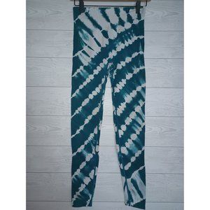 Victoria Secret Pink EUC Seamless Bodycon Tie Dye Teal & White Athletic